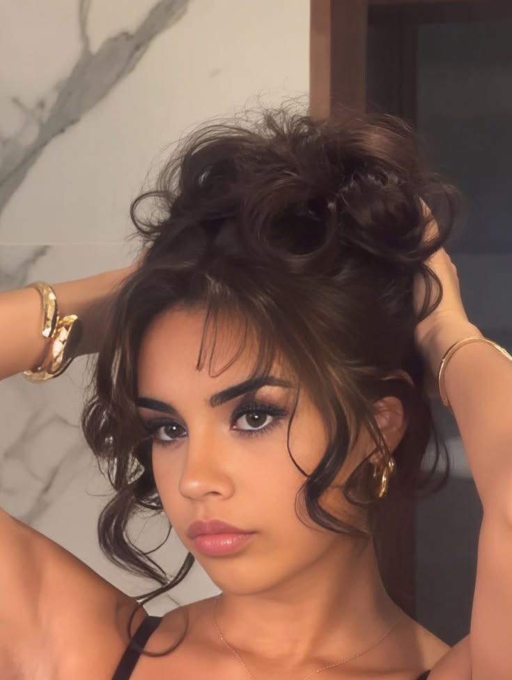 20 Messy Updo Hairstyles For Summer That Are Effortlessly Chic! - The Bohemian Updo 1