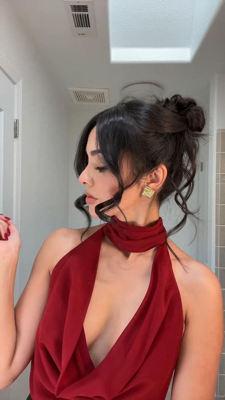 20 Messy Updo Hairstyles For Summer That Are Effortlessly Chic! - Twisted Crown Updo 1