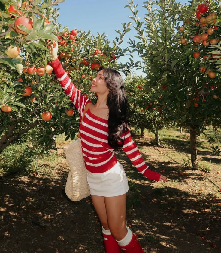 20 Stunning Apple Orchard Outfit Ideas That'll Make You the Star of Fall Pics! - Farmhouse Chic: A Gingham Dress 1