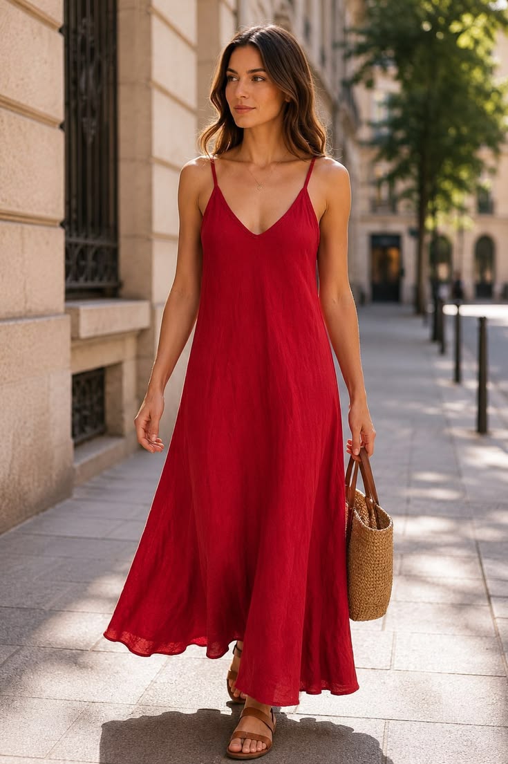 20 Summer Red Dress Outfits That Will Make You the Life of the Party! - The Casual Chic Maxi 1