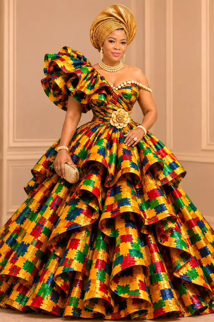 20 Breathtaking Ankara Ball Gowns That Will Make You the Belle of the Ball! - Regal Beauty 1