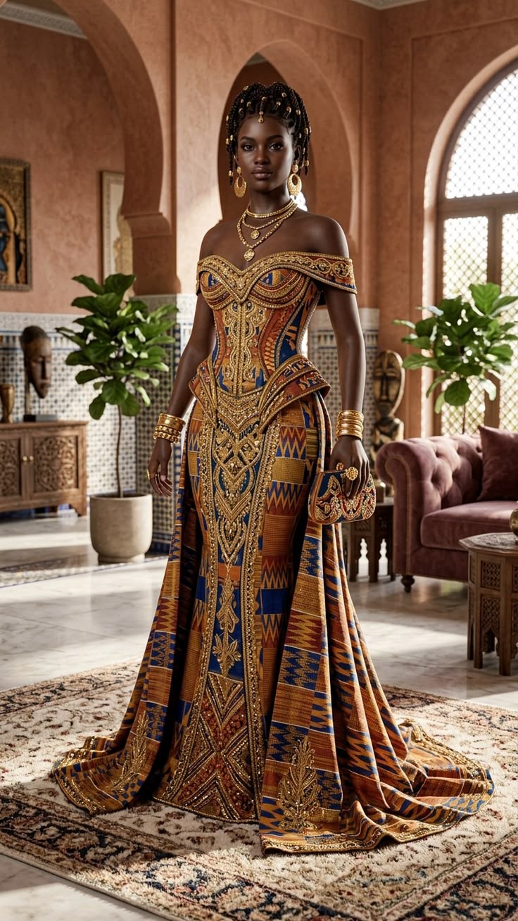 20 Breathtaking Ankara Ball Gowns That Will Make You the Belle of the Ball! - Traditional Meets Modern 1