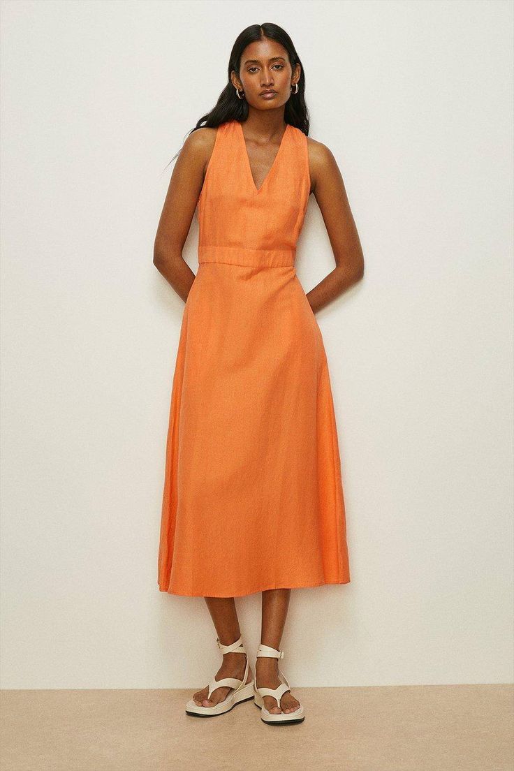 20 Linen Dresses Perfect for Hot Weather - 2. Bright and Bold in Orange 1