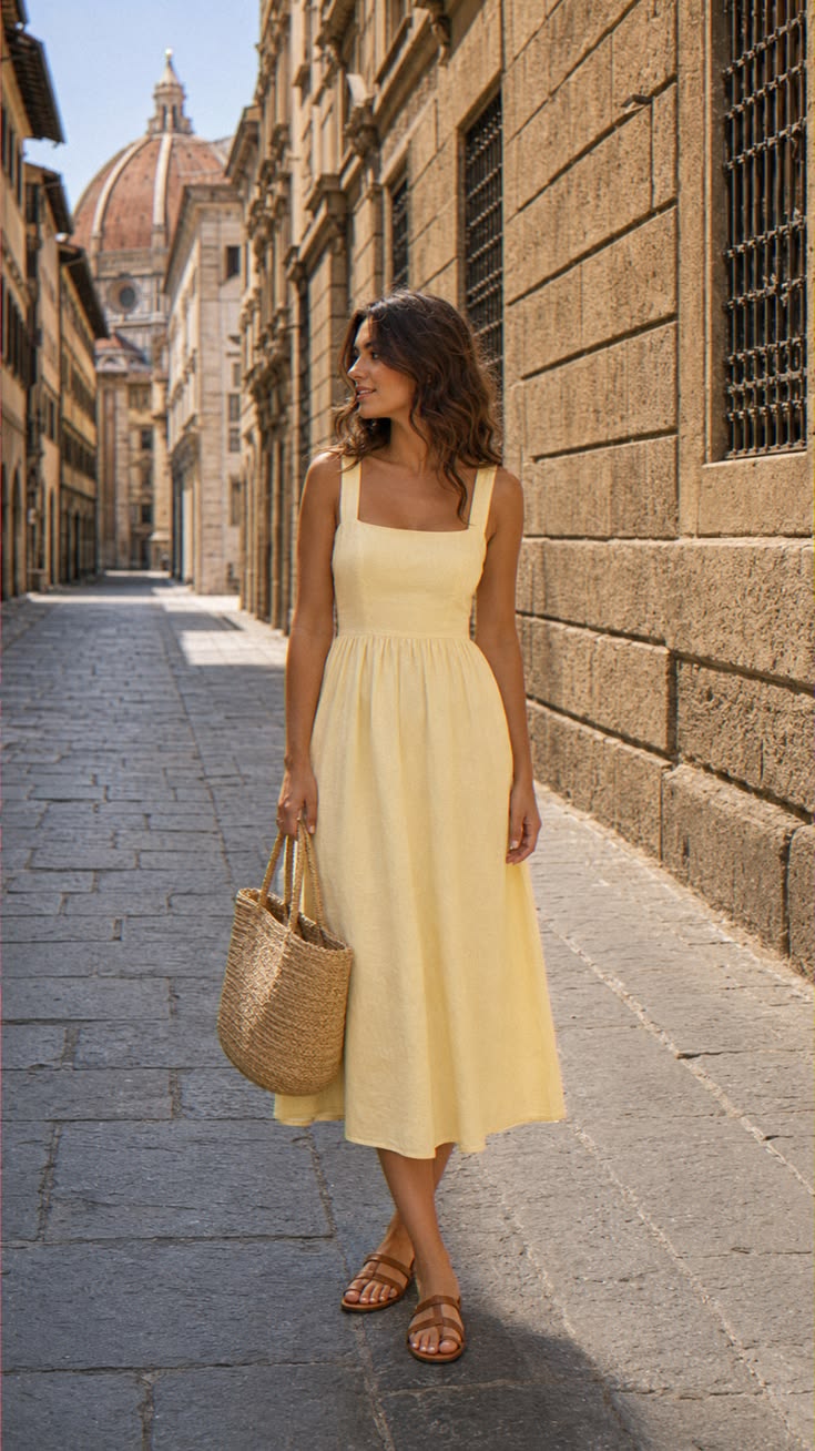 20 Linen Dresses Perfect for Hot Weather - 9. Feminine Wrap in Olive 1