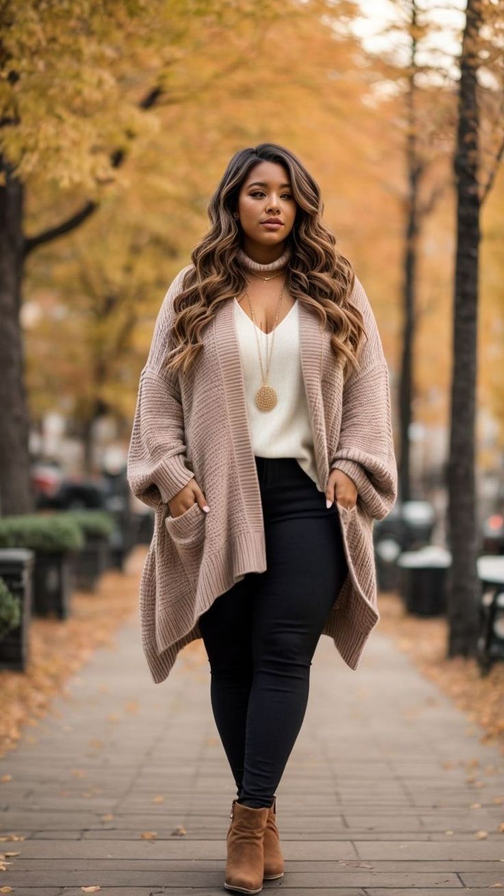 20 Must-Have Plus-Size Fall Outfits For Every Occasion (Wait Until You See #10!) - 18. Bohemian Style with Maxi Skirt 1
