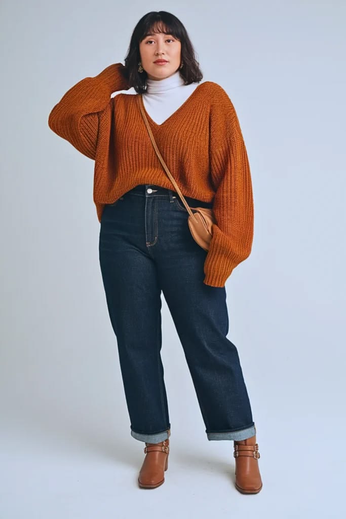 20 Must-Have Plus-Size Sweater Styles for a Fashion-Forward Winter! - 2. Chunky Knit Sweaters 1