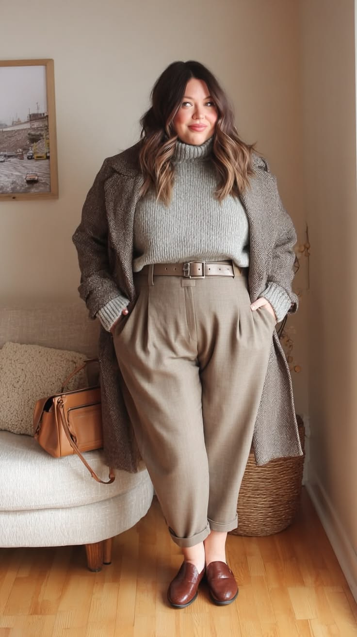 20 Must-Have Plus-Size Sweater Styles for a Fashion-Forward Winter! - 6. Elegant Cable Knit Sweaters 1