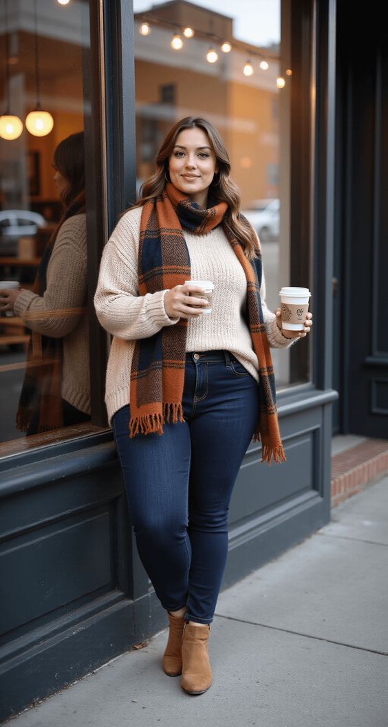 20 Must-Have Plus-Size Sweater Styles for a Fashion-Forward Winter! - 8. Tunic Sweaters 1