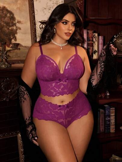 20 Plus Size Lingerie Sets That'll Make You Feel Stunning (You Won't Believe #5!) - 6. Timeless Elegance in Black Lace 1
