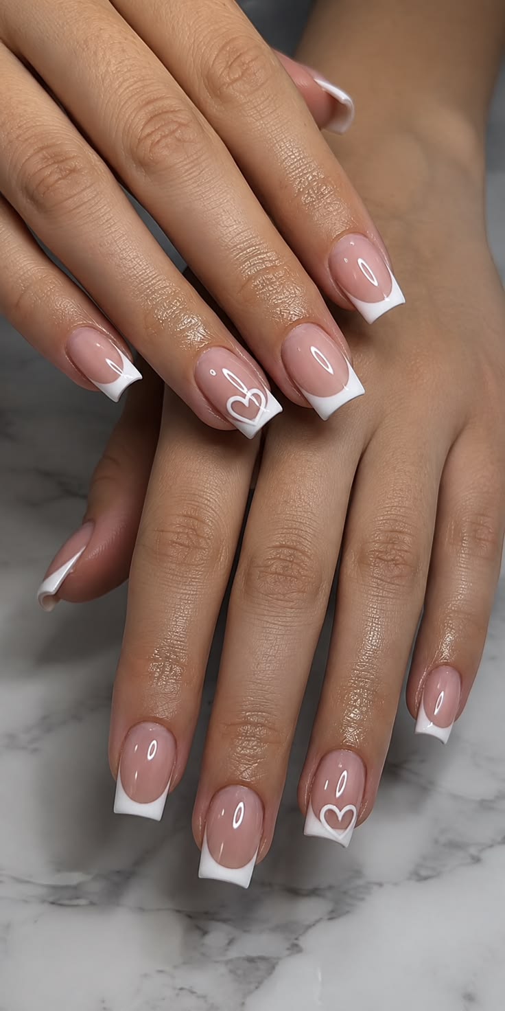 20 Stunning French Tip Nail Designs - Sparkling French Tips 1