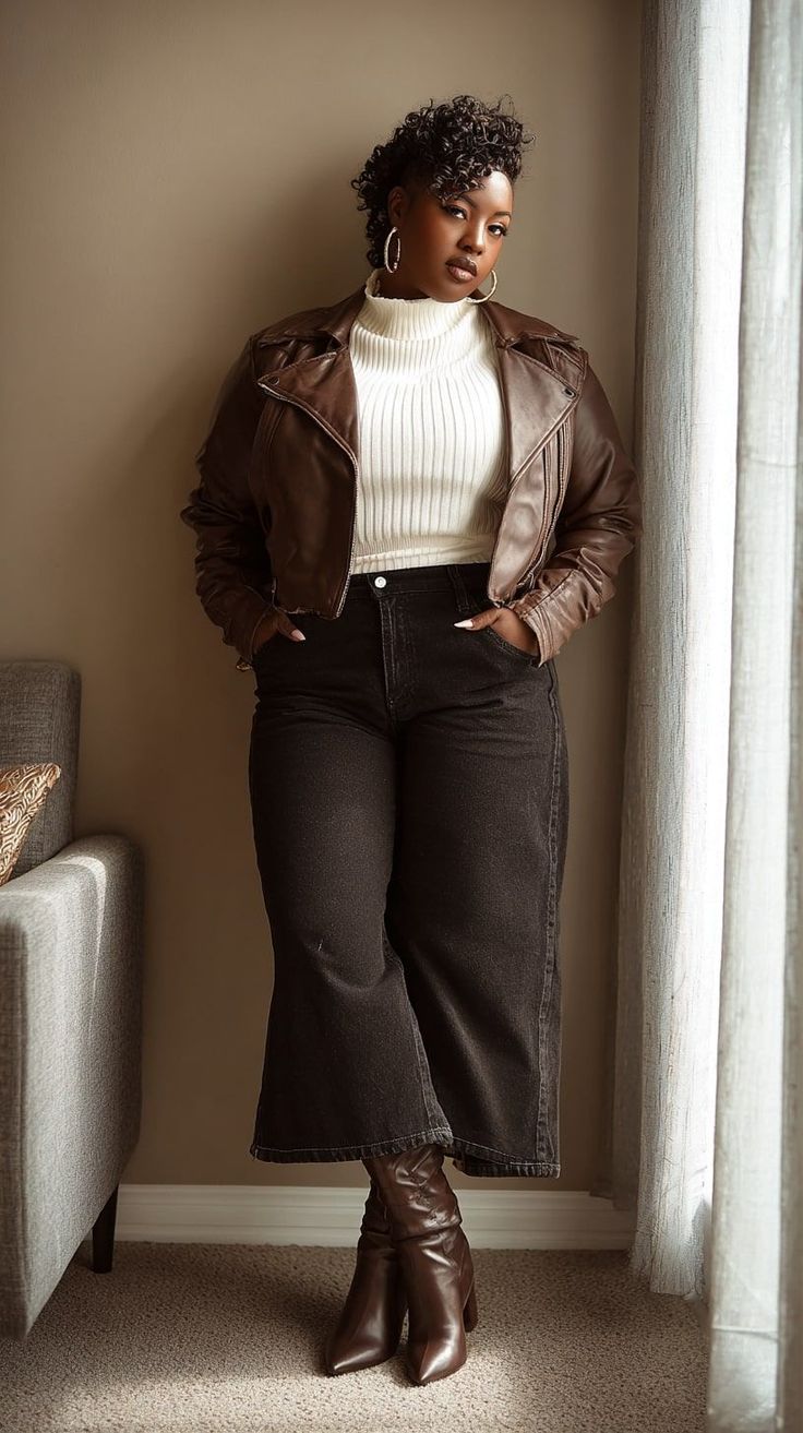 20 Stunning Plus Size Fashion Trends for Fall That Will Have You Turning Heads! - 3. Layered Textures 1