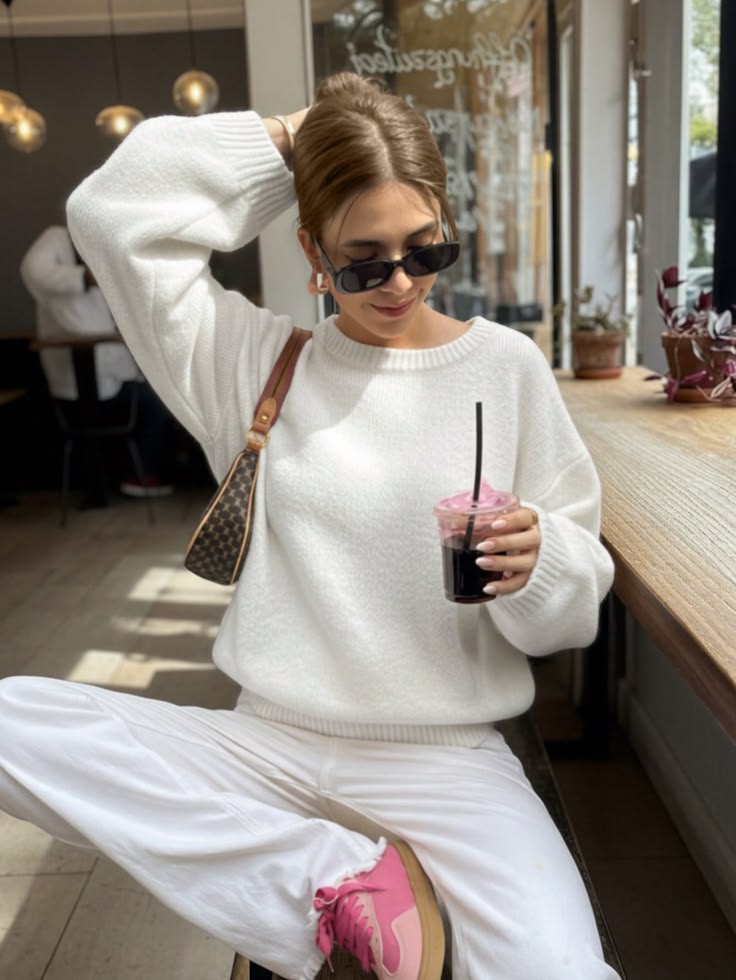 20 Trendy White Sweater Styles That Will Turn Heads (Especially #5!) - 2. The Oversized Cozy Fit 1