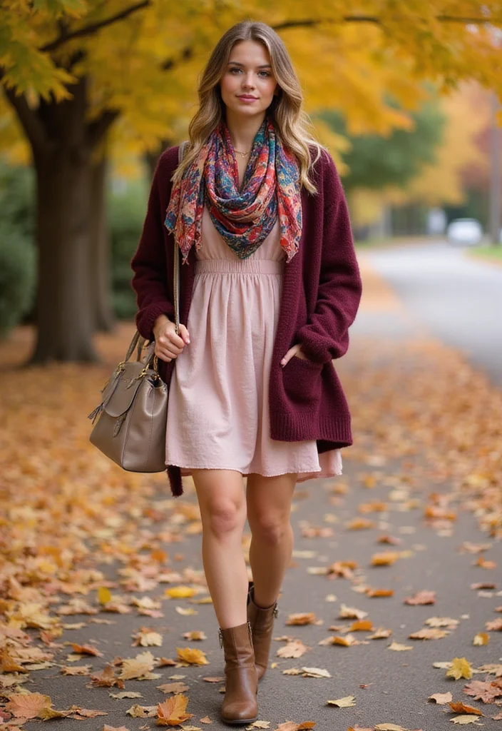 18 Clever Ways to Style Summer Dresses for Fall (You Won't Believe #10!) - 10. Be Bold with Color Mixing 1