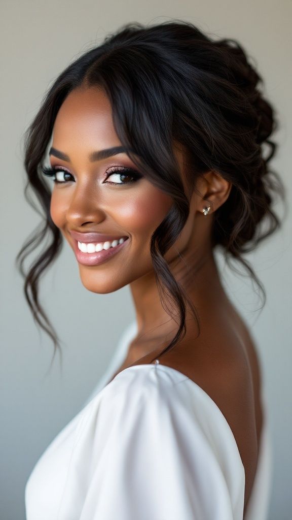 20 Chic Bridesmaid Hairstyles for Black Women (Wait Until You See #12!) - 1. Effortlessly Elegant Updo 1