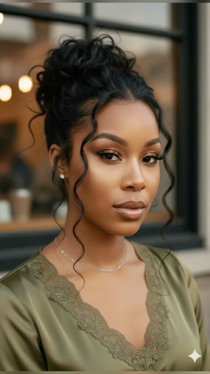 20 Chic Bridesmaid Hairstyles for Black Women (Wait Until You See #12!) - 11. Twisted Half-Up Style 1