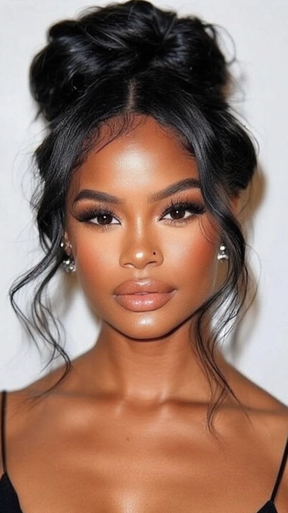 20 Chic Bridesmaid Hairstyles for Black Women (Wait Until You See #12!) - 14. Classic French Twist 1