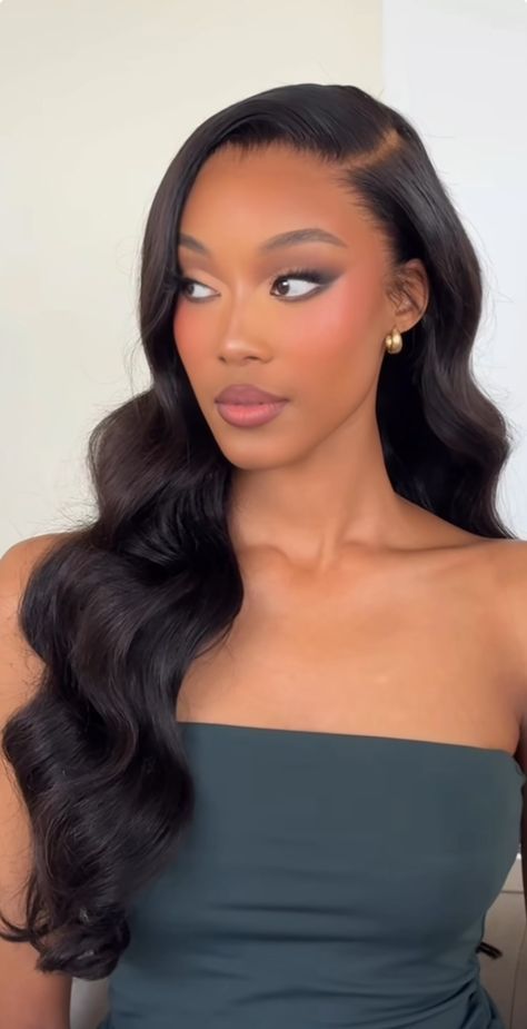 20 Chic Bridesmaid Hairstyles for Black Women (Wait Until You See #12!) - 3. Sleek Straight Locks 1