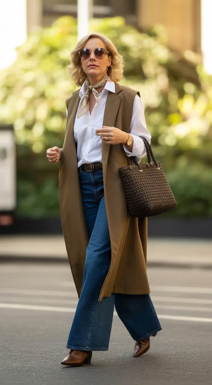 20 Chic Fall Outfits for Women Over 50 (Steal These Looks Now!) - Cozy Knits and Patterned Skirts 1