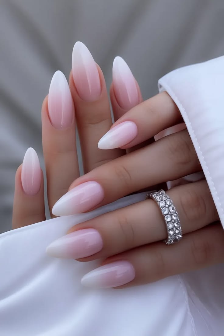 20 Classy Acrylic Nails That Look Like Quiet Luxury (You’ll Want to Copy #12!) - 11. Pink Cloud Tips with a Soft White Finish 1