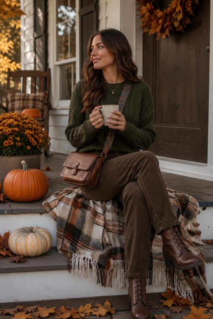 20 Cozy Fall Fashion Looks That Will Have You Ready for Pumpkin Spice Season! - Cozy Cardigans and Pumpkin Spice 1