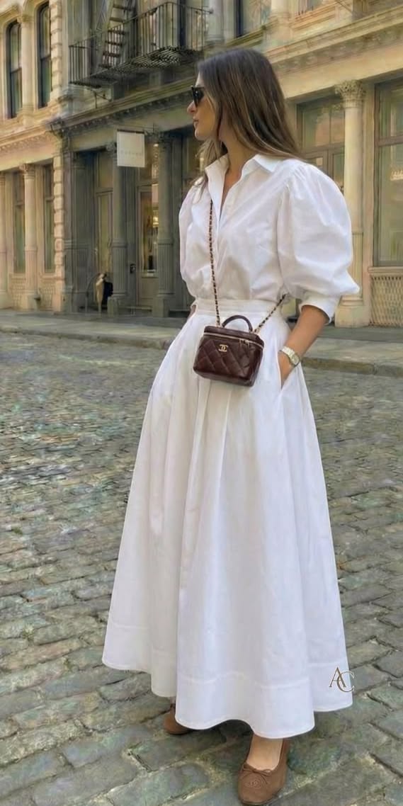 20 Jaw-Dropping Maxi Dress Outfit Ideas You Need to Try This Summer! - Chic Maxi with a Button-Up Detail 1