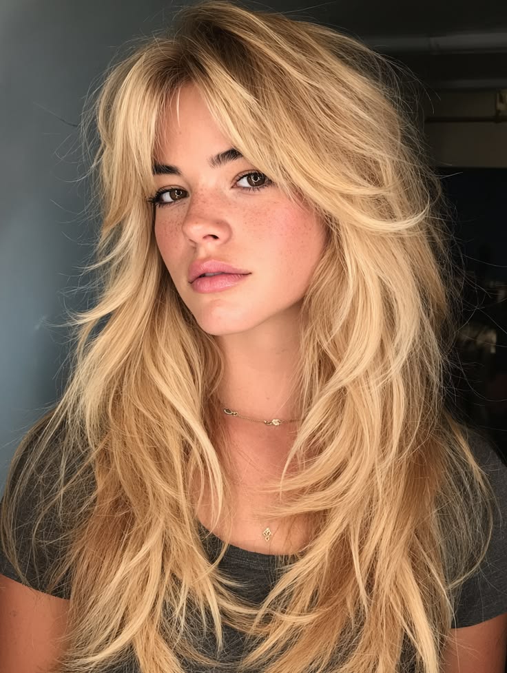 20 Layered Hairstyles That Instantly Add Volume and Movement (Wait Until You See #20!) - 11. Honey Blonde Layers with a Beachy Bend 1