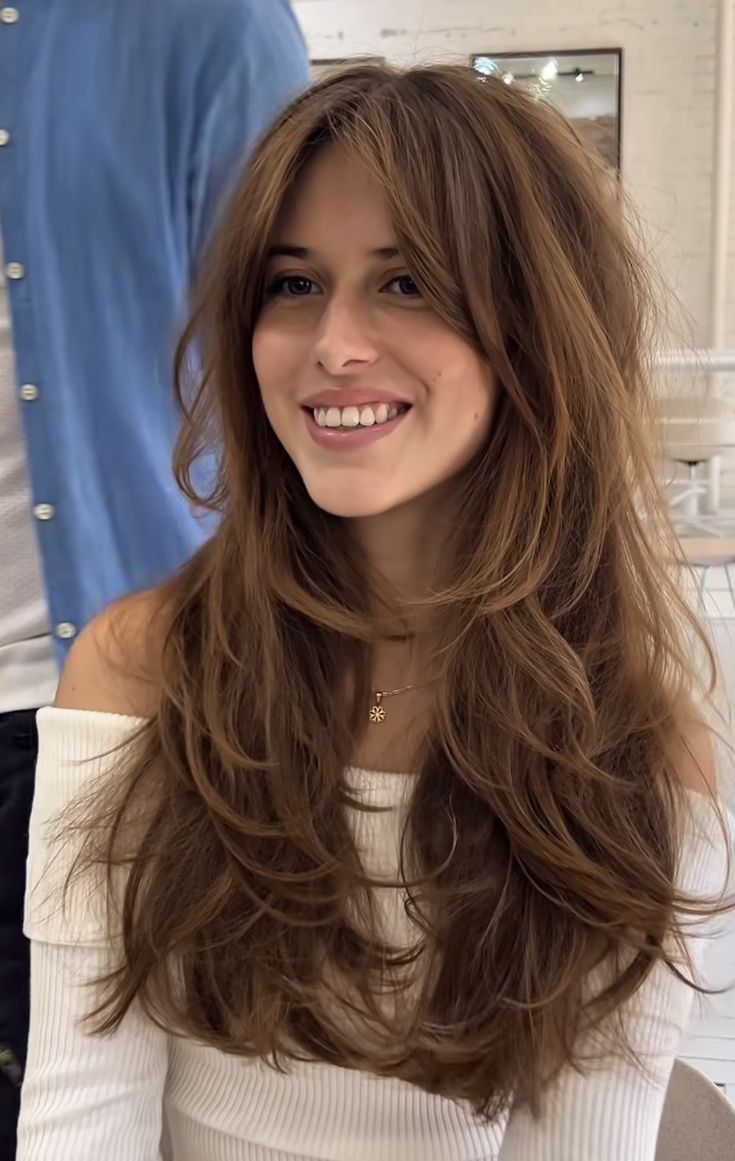 20 Layered Hairstyles That Instantly Add Volume and Movement (Wait Until You See #20!) - 7. Long Cocoa Layers with a Salon Finish 1