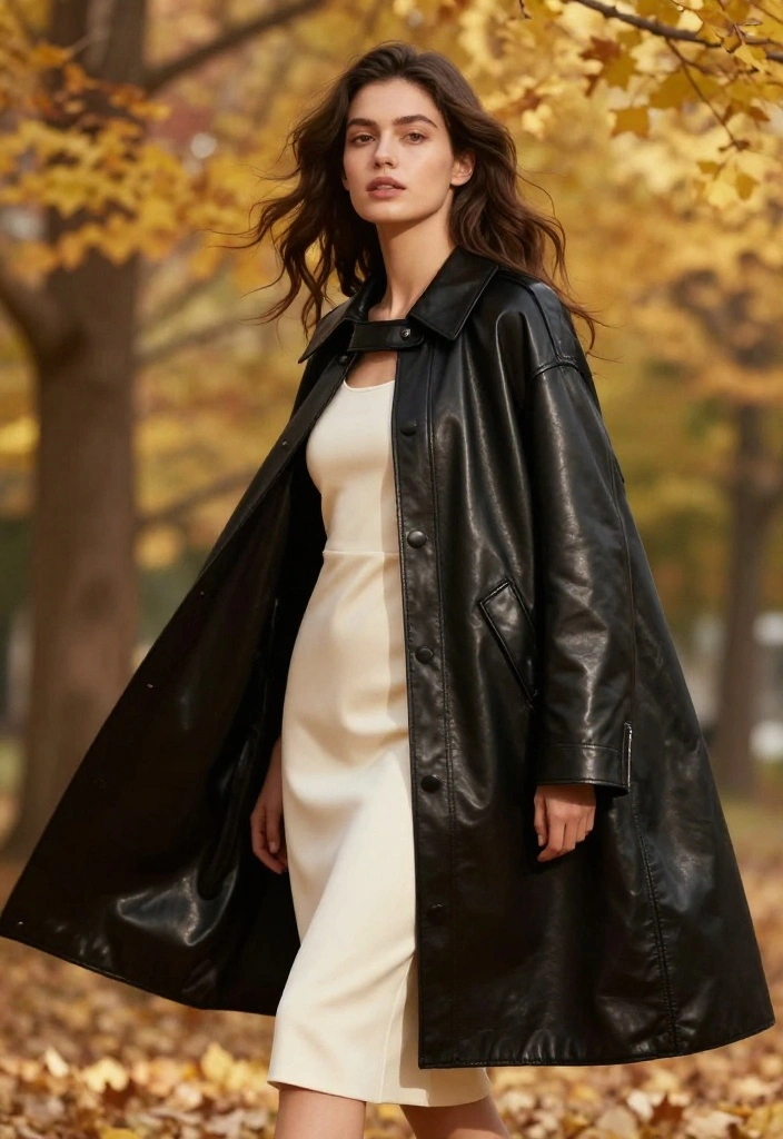 20 Leather Jacket Styles to Rock This Fall (Your Friends Will Be Jealous of #7!) - 14. Leather Cape Jacket 1