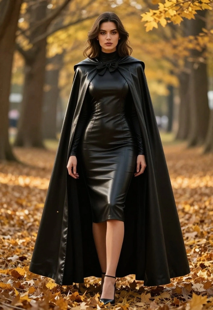 20 Leather Jacket Styles to Rock This Fall (Your Friends Will Be Jealous of #7!) - 20. Leather Capelet 1