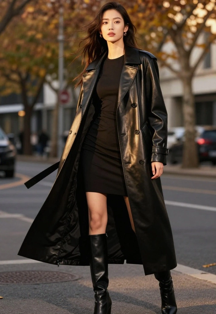 20 Leather Jacket Styles to Rock This Fall (Your Friends Will Be Jealous of #7!) - 5. Longline Leather Coat 1