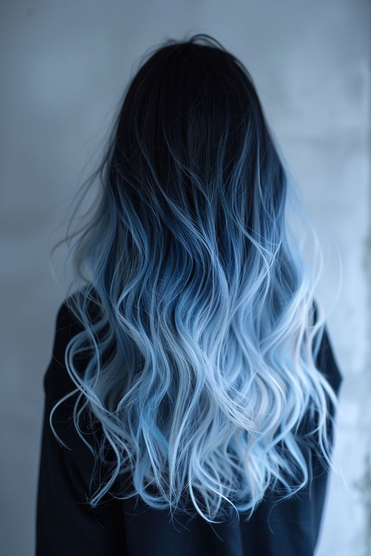 20 Trendy Hair Colors Everyone Will Be Asking This Year (Which One Is Your New Look?) - 20. Icy Blue Ombre 1