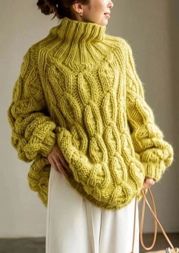 20 Cable Knit Cardigan Outfits That Instantly Elevate Your Everyday Wardrobe - 11. Lime Green Cardigan for a Fresh Color Lift 1
