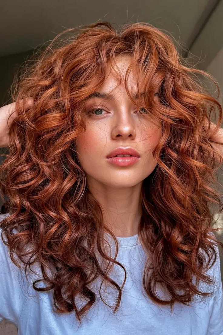 Copper Hair: 20 Shades From Strawberry to Deep Auburn - 10. Copper Curl Explosion 1